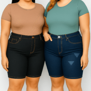 Bermuda Jeans Ciclista Plus Size